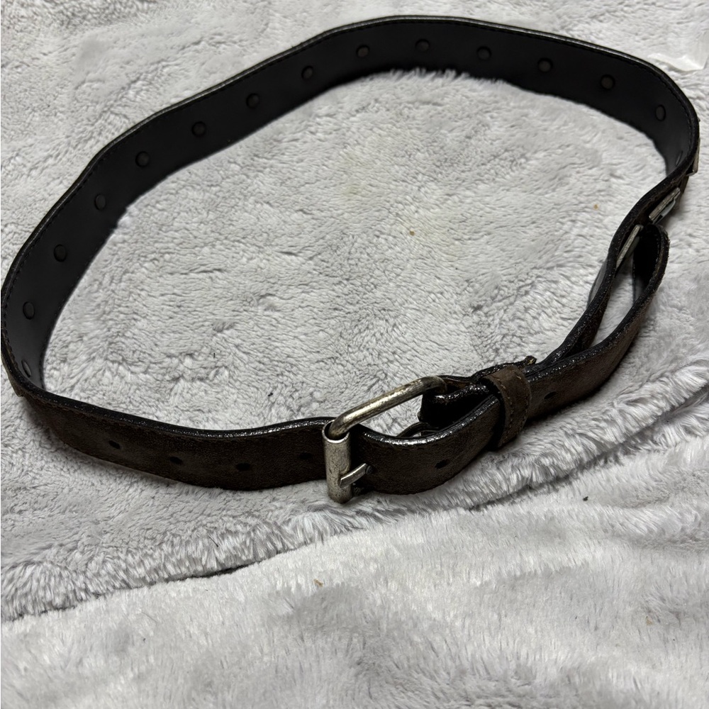 Ozbek brown suede Leather Belt